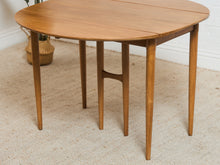 Load image into Gallery viewer, Vintage Mid Century Oblong Dining Table with Drop Leaf