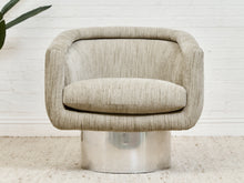 Load image into Gallery viewer, Leon Rosen for Pace Mid Century Chrome Swivel Lounge Chair