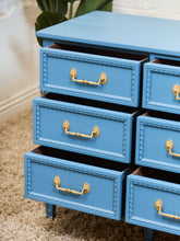 Load image into Gallery viewer, Château Sky Blue Hollywood Regency Dresser