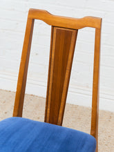 Load image into Gallery viewer, Blue Vintage Mid Century Dining Chairs