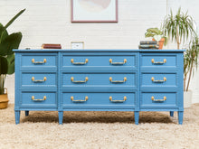 Load image into Gallery viewer, Château Sky Blue Hollywood Regency Dresser