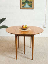 Load image into Gallery viewer, Vintage Mid Century Oblong Dining Table with Drop Leaf