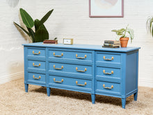 Load image into Gallery viewer, Château Sky Blue Hollywood Regency Dresser