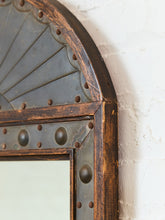 Load image into Gallery viewer, Antique Eastlake Architectural Wood Sunburst Pediment Mirror