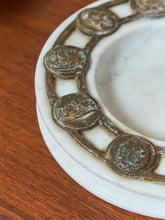 Load image into Gallery viewer, Neoclassical Round Ashtray with Embossed Roman Figures-Solid Marble Tray