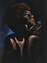 Load image into Gallery viewer, Black Velvet Panting of a Woman Tears for Love