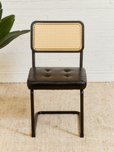 Load image into Gallery viewer, Black and Rattan Dining Chair