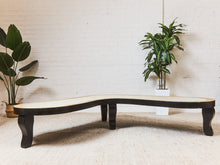 Load image into Gallery viewer, Organic Modern Sculptural Coffee Table Curved Wood Mother of Pearl Design