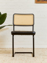 Load image into Gallery viewer, Black and Rattan Dining Chair