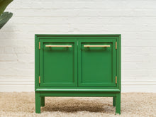 Load image into Gallery viewer, Kelly Green Vintage Mid Century Nightstands