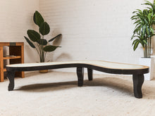 Load image into Gallery viewer, Organic Modern Sculptural Coffee Table Curved Wood Mother of Pearl Design