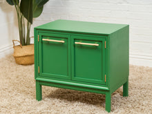 Load image into Gallery viewer, Kelly Green Vintage Mid Century Nightstands