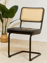 Load image into Gallery viewer, Black and Rattan Dining Chair