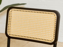 Load image into Gallery viewer, Black and Rattan Dining Chair