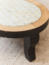 Load image into Gallery viewer, Organic Modern Sculptural Coffee Table Curved Wood Mother of Pearl Design