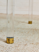 Load image into Gallery viewer, Tubular Lucite and Brass Italian Game Table