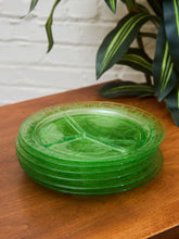 Load image into Gallery viewer, Set of Five Uranium Ballerina Divided Plates