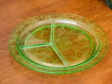 Load image into Gallery viewer, Set of Five Uranium Ballerina Divided Plates