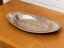 Load image into Gallery viewer, Silver Plated Oval Braided Edge Tray