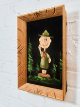 Load image into Gallery viewer, Charlie Brown Black Velvet 1970’s Painting