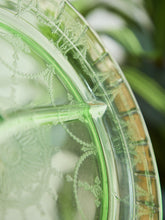 Load image into Gallery viewer, Set of Five Uranium Ballerina Divided Plates