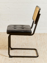 Load image into Gallery viewer, Black and Rattan Dining Chair
