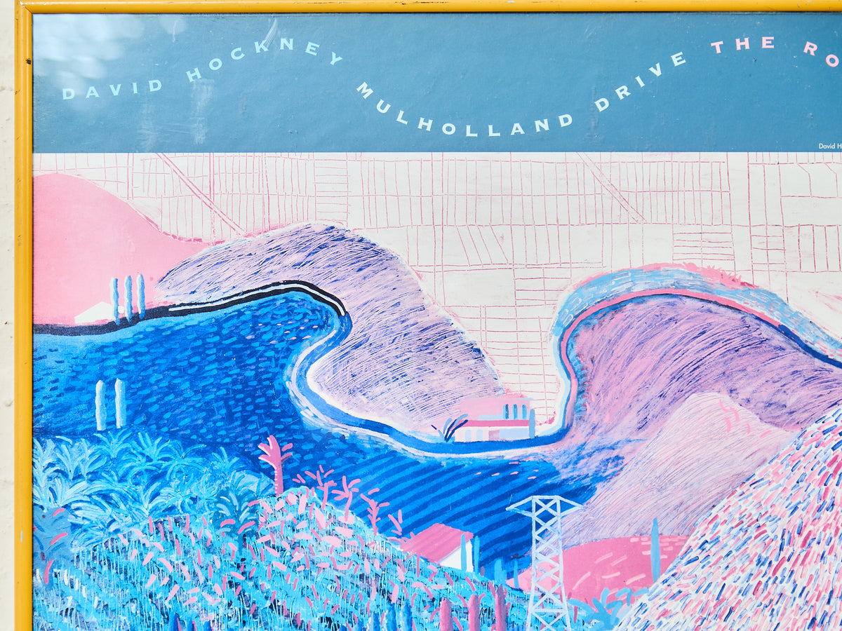 David Hockney RARE 1980 Mulholland Drive Collotype Print Frames