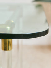 Load image into Gallery viewer, Tubular Lucite and Brass Italian Game Table