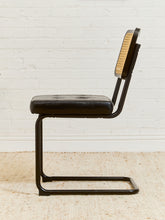 Load image into Gallery viewer, Black and Rattan Dining Chair