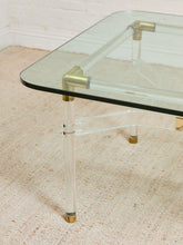 Load image into Gallery viewer, Tubular Lucite and Brass Italian Game Table