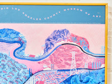 Load image into Gallery viewer, David Hockney RARE 1980 Mulholland Drive Collotype Print Frames Museum Poster