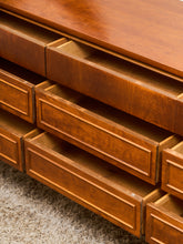 Load image into Gallery viewer, Walnut Mid Century 9 Drawer Dresser