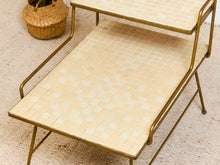 Load image into Gallery viewer, Tile Top 1960s 2 Tier Side Table