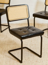 Load image into Gallery viewer, Black and Rattan Dining Chair