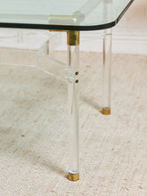 Load image into Gallery viewer, Tubular Lucite and Brass Italian Game Table
