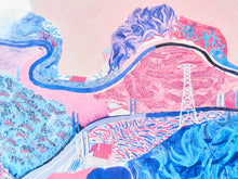 Load image into Gallery viewer, David Hockney RARE 1980 Mulholland Drive Collotype Print Frames Museum Poster