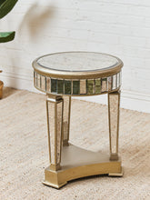 Load image into Gallery viewer, Mirrored Neoclassical Side Table