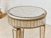 Load image into Gallery viewer, Mirrored Neoclassical Side Table