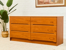 Load image into Gallery viewer, Teak Danish Modern 6 Drawer Dresser