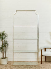 Load image into Gallery viewer, Hollywood Regency Gold Etagere Shelf