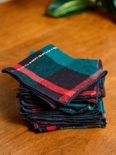Load image into Gallery viewer, Santa Plaid Holiday Cloth Napkins