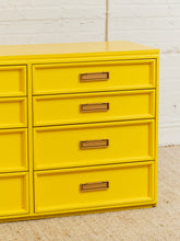 Load image into Gallery viewer, Yellow Eight Drawer Bamboo Dresser