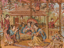 Load image into Gallery viewer, Antique Japanese Geisha Tapestry Framed