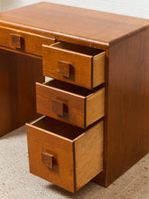Load image into Gallery viewer, 1940's Art Deco Solid Maple Desk