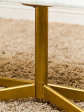 Load image into Gallery viewer, Stone Oval Coffee Table with Gold Legs