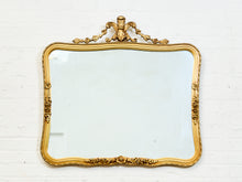 Load image into Gallery viewer, Ribbon Crested Gilt Mirror