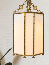 Load image into Gallery viewer, Antique French Bamboo Brass Pendant LARGE