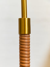 Load image into Gallery viewer, Gold Lamp with Rope Bottom Floor Lamp