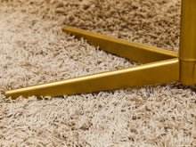 Load image into Gallery viewer, Stone Oval Coffee Table with Gold Legs