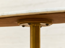Load image into Gallery viewer, Stone Oval Coffee Table with Gold Legs